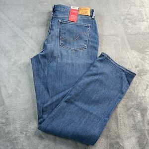 Levi Strauss Signature Mid Rise Straight Leg Women Jeans Blue Sz 12 Medium Wash